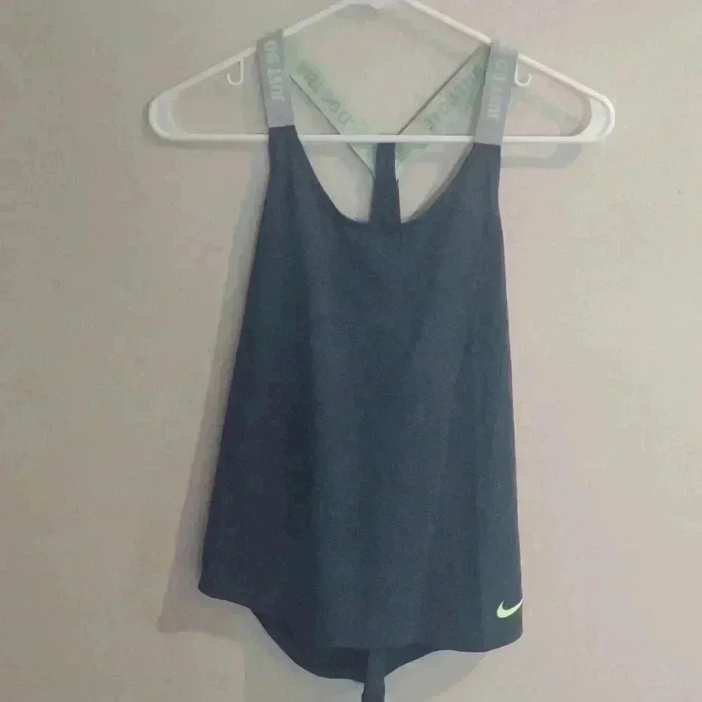 Nike Dri-Fit‎ elastic workout navy blue top size xsmall